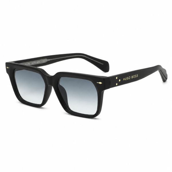 Hugo Boss KK66-14 | Black Square Sunglasses Smoke Grey Gradient Lens