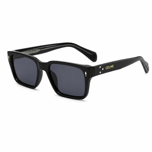 Celine KK66-9 | Black Rectangular Sunglasses Smoke Black Lens