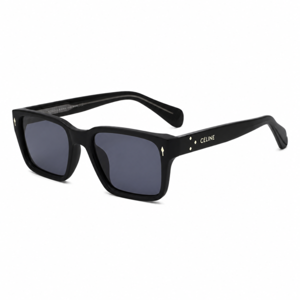 Celine KK66-9 | Black Rectangular Sunglasses Smoke Black Lens