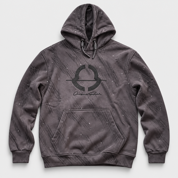 Monclear Charcoal Distressed Vintage Hoodie